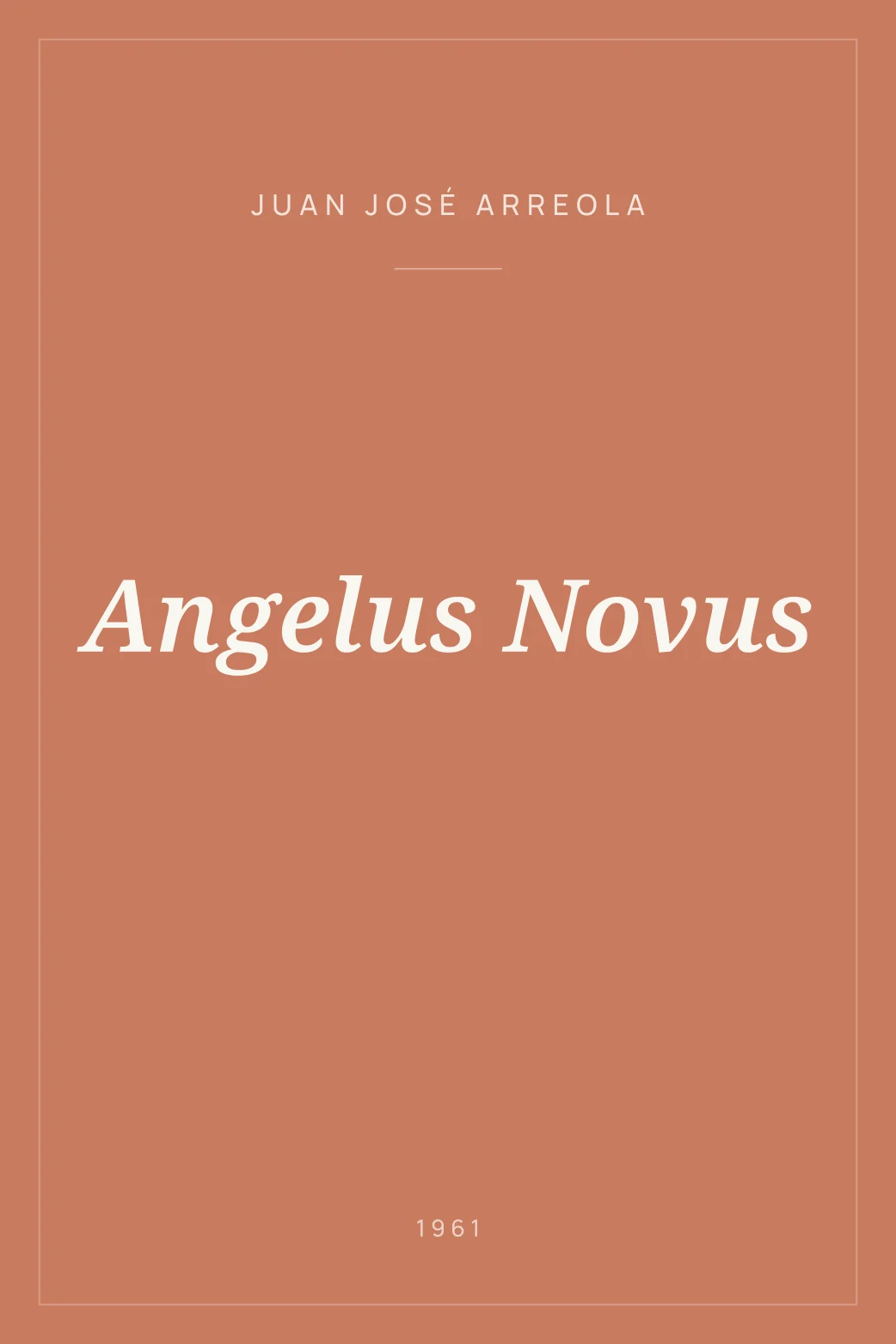 Portada de Angelus Novus