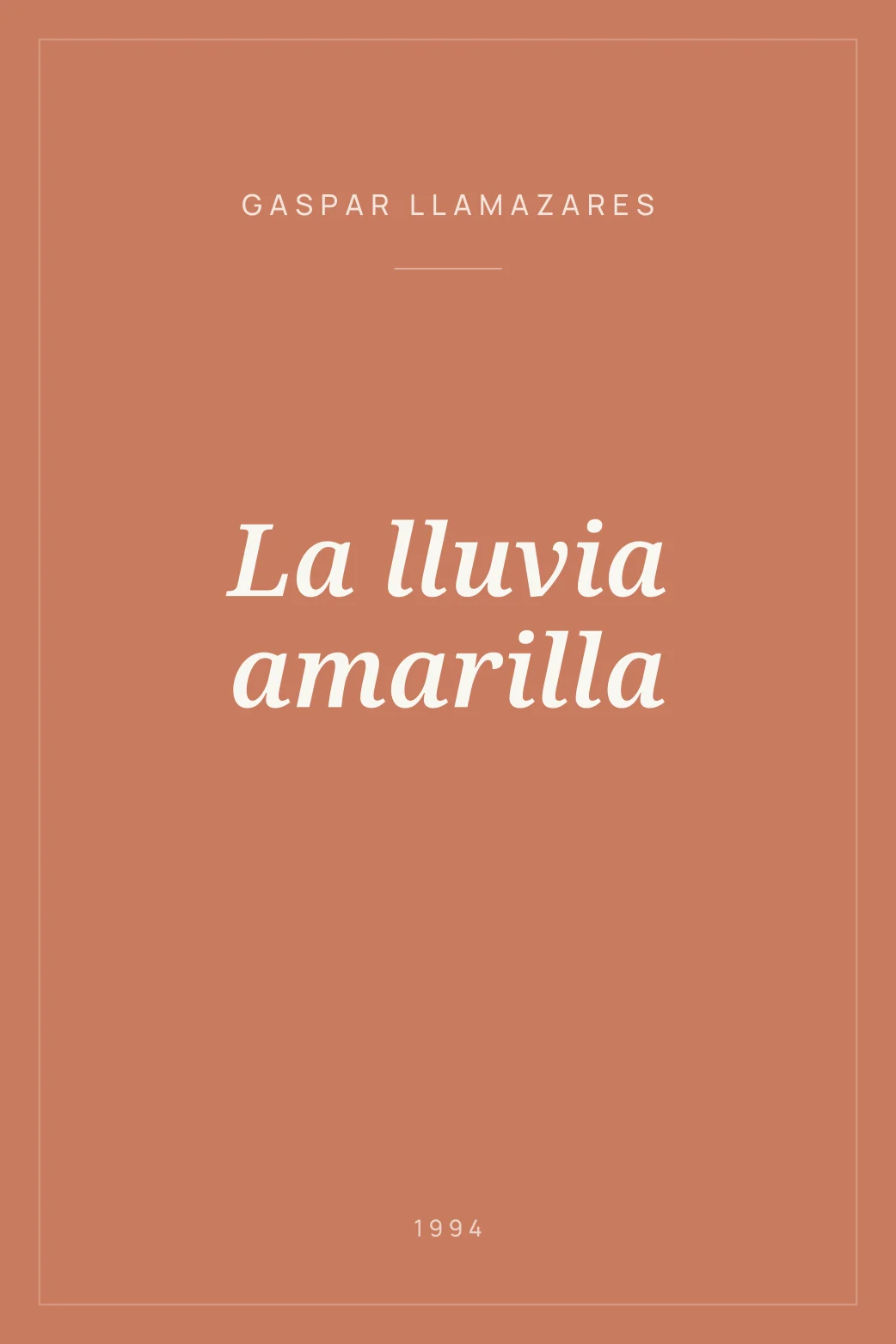 Portada de La lluvia amarilla