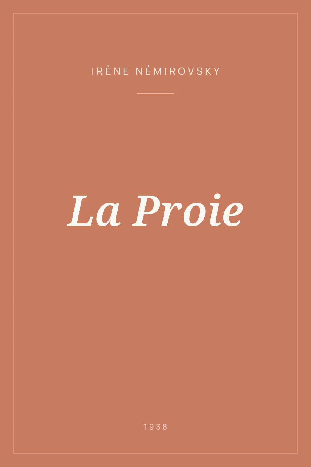 Portada de La Proie