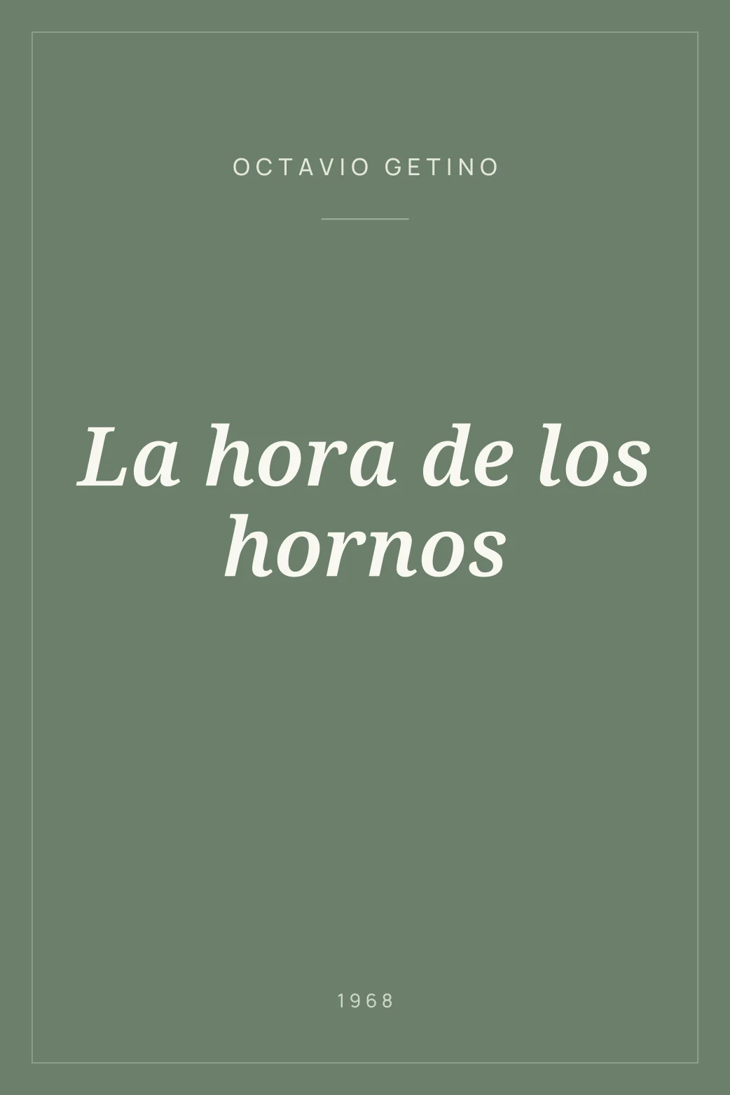 Portada de La hora de los hornos