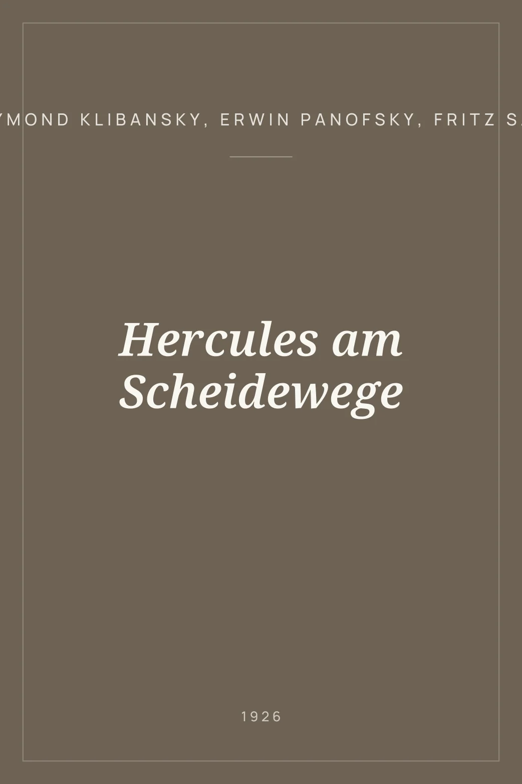 Portada de Hercules am Scheidewege