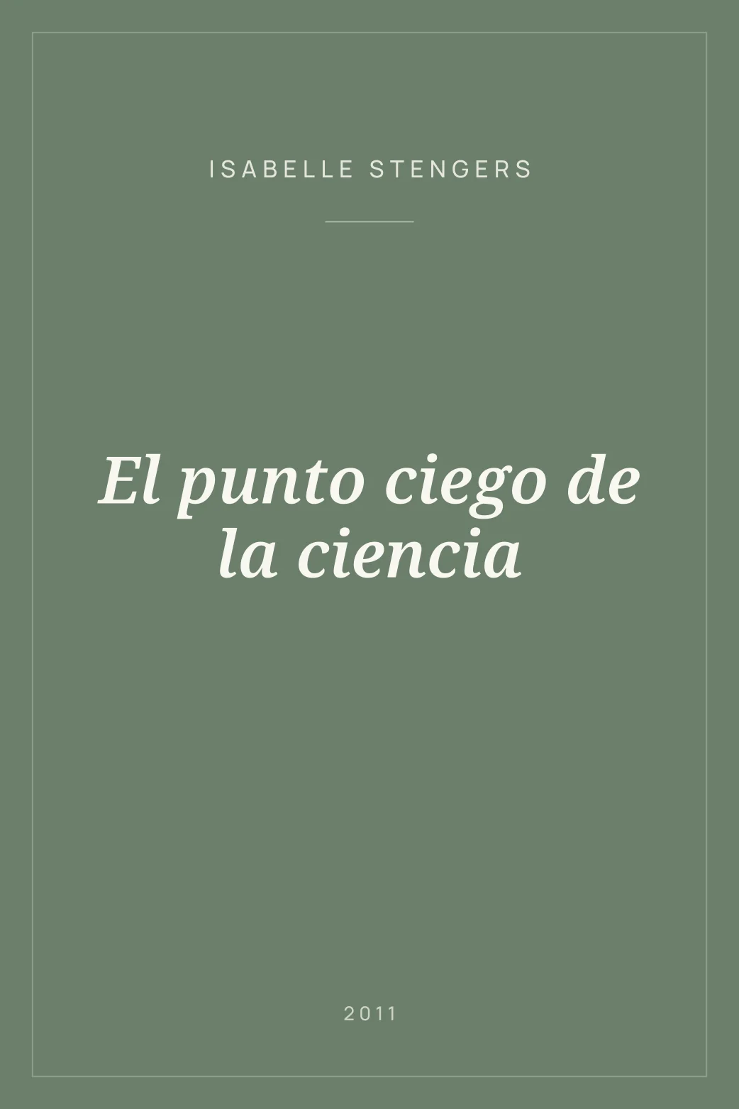 Portada de El punto ciego de la ciencia