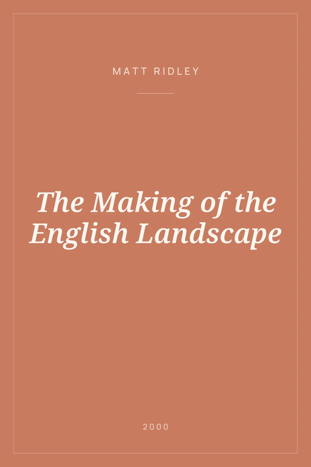 Portada de The Making of the English Landscape