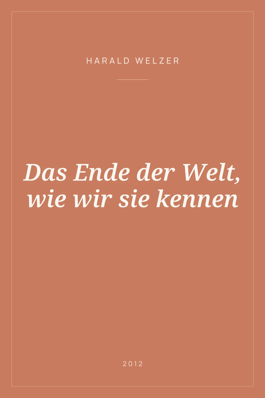 Portada de Das Ende der Welt, wie wir sie kennen