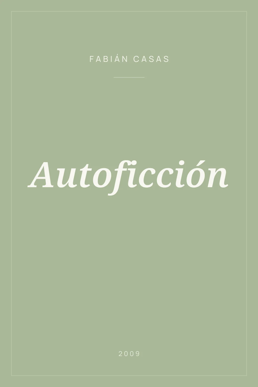 Portada de Autoficción