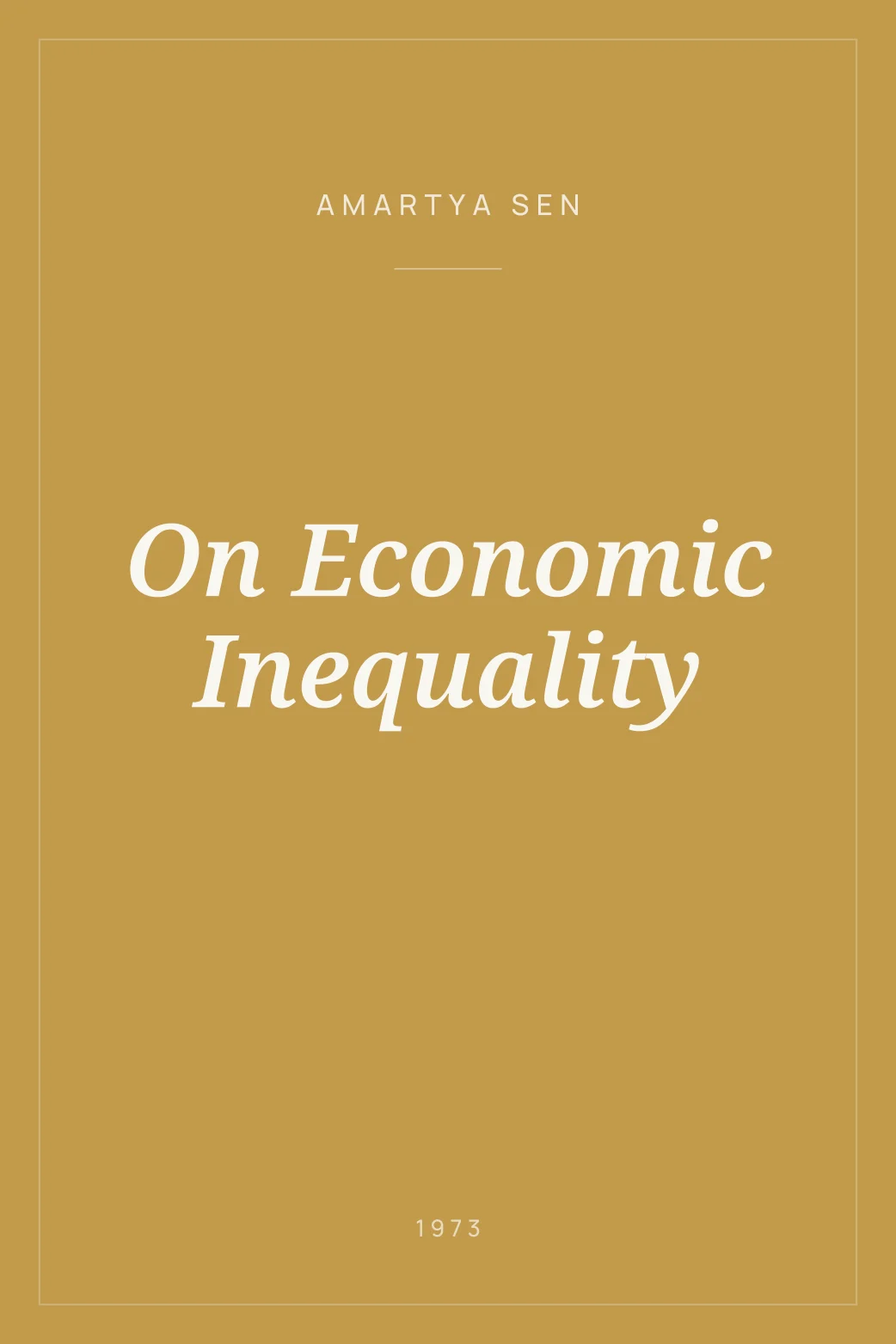 Portada de On Economic Inequality