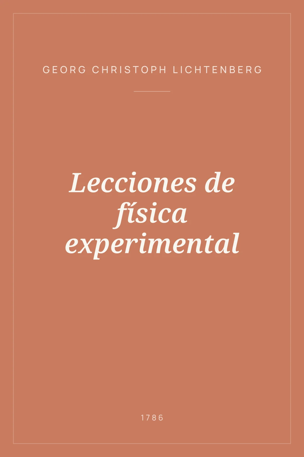 Portada de Lecciones de física experimental