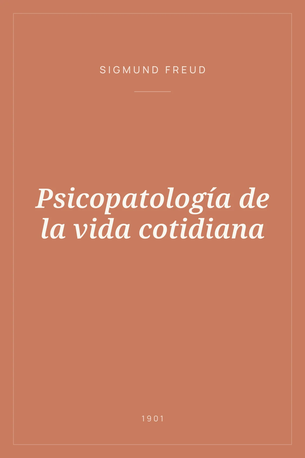 Portada de Psicopatología de la vida cotidiana
