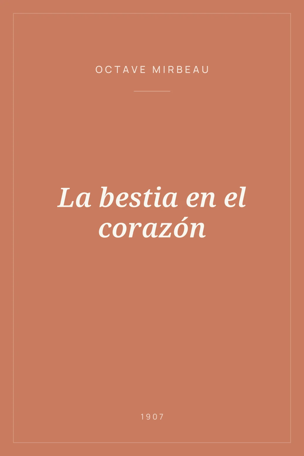 Portada de La bestia en el corazón