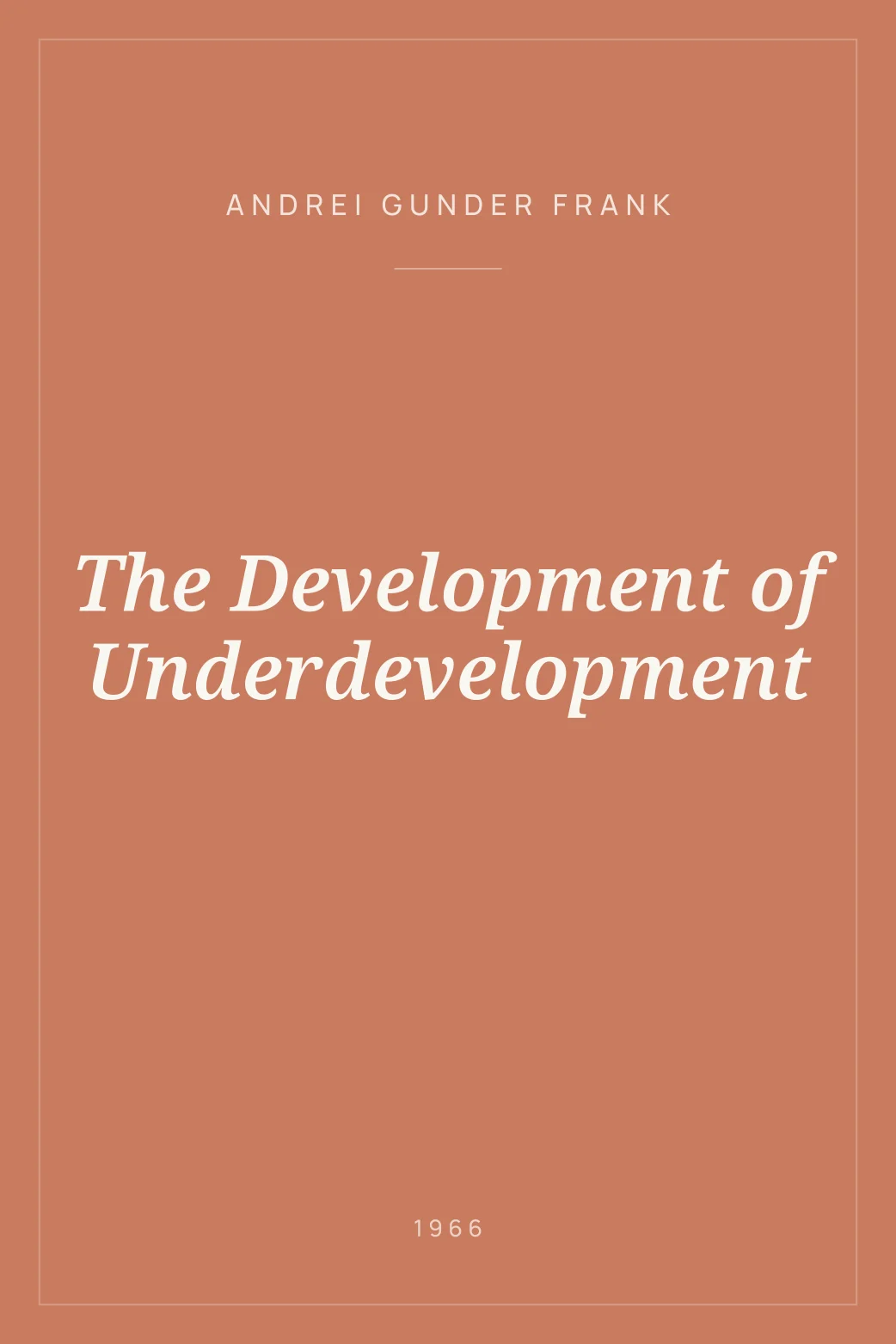 Portada de The Development of Underdevelopment