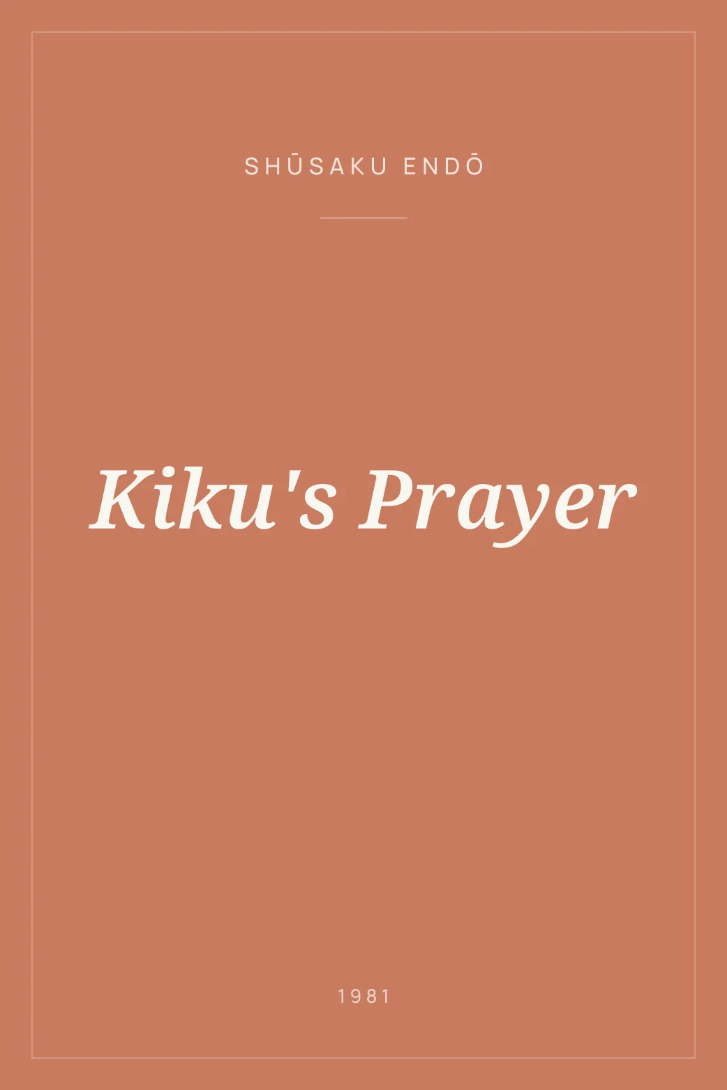 Portada de Kiku's Prayer