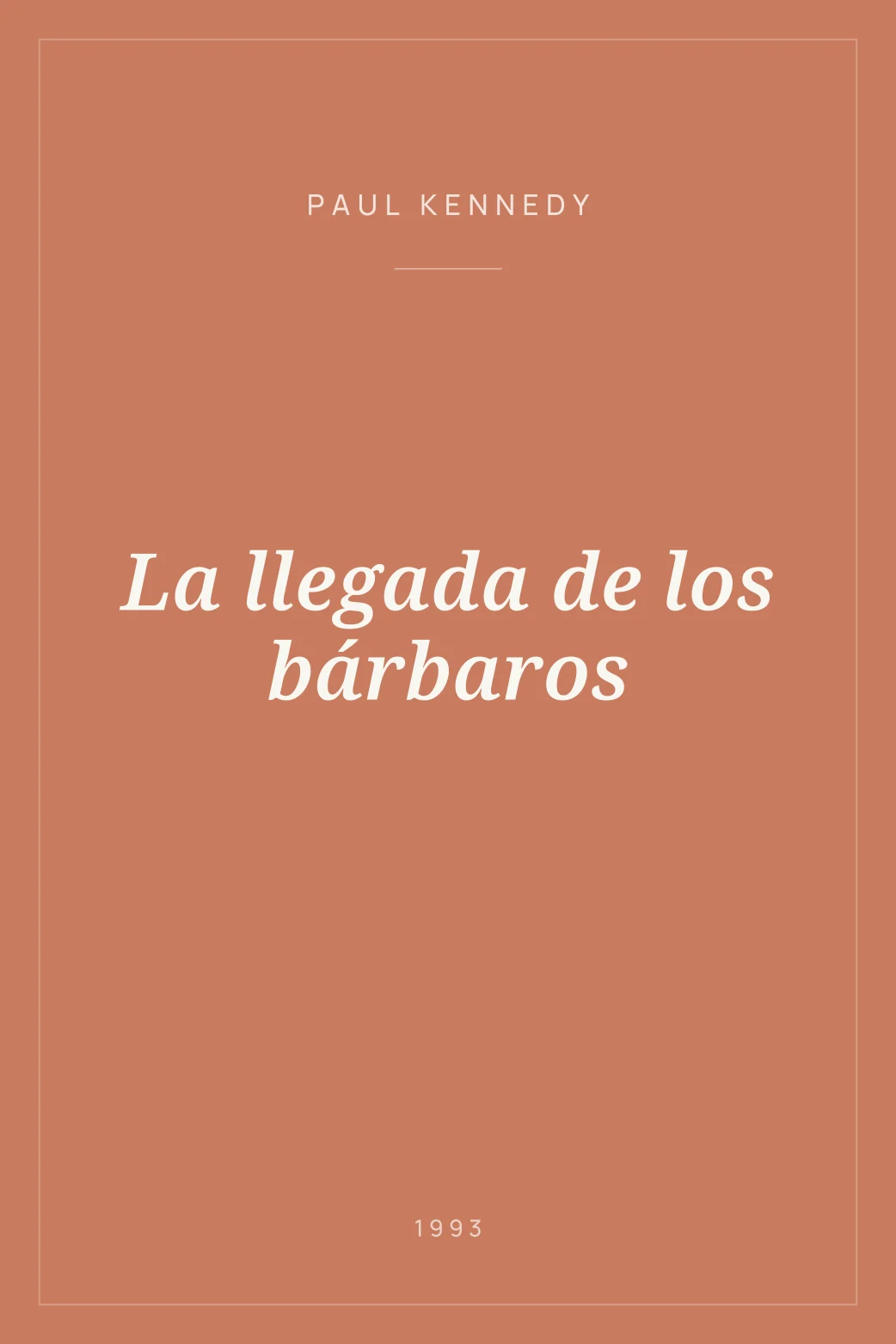 Portada de La llegada de los bárbaros