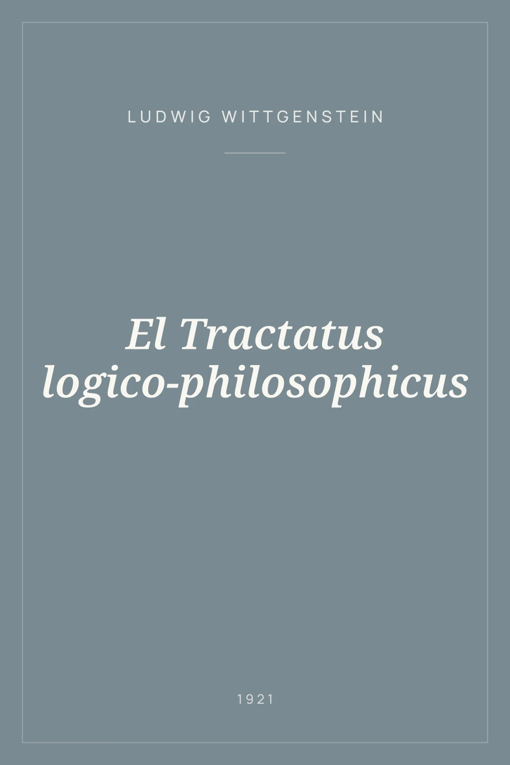 Portada de El Tractatus logico-philosophicus
