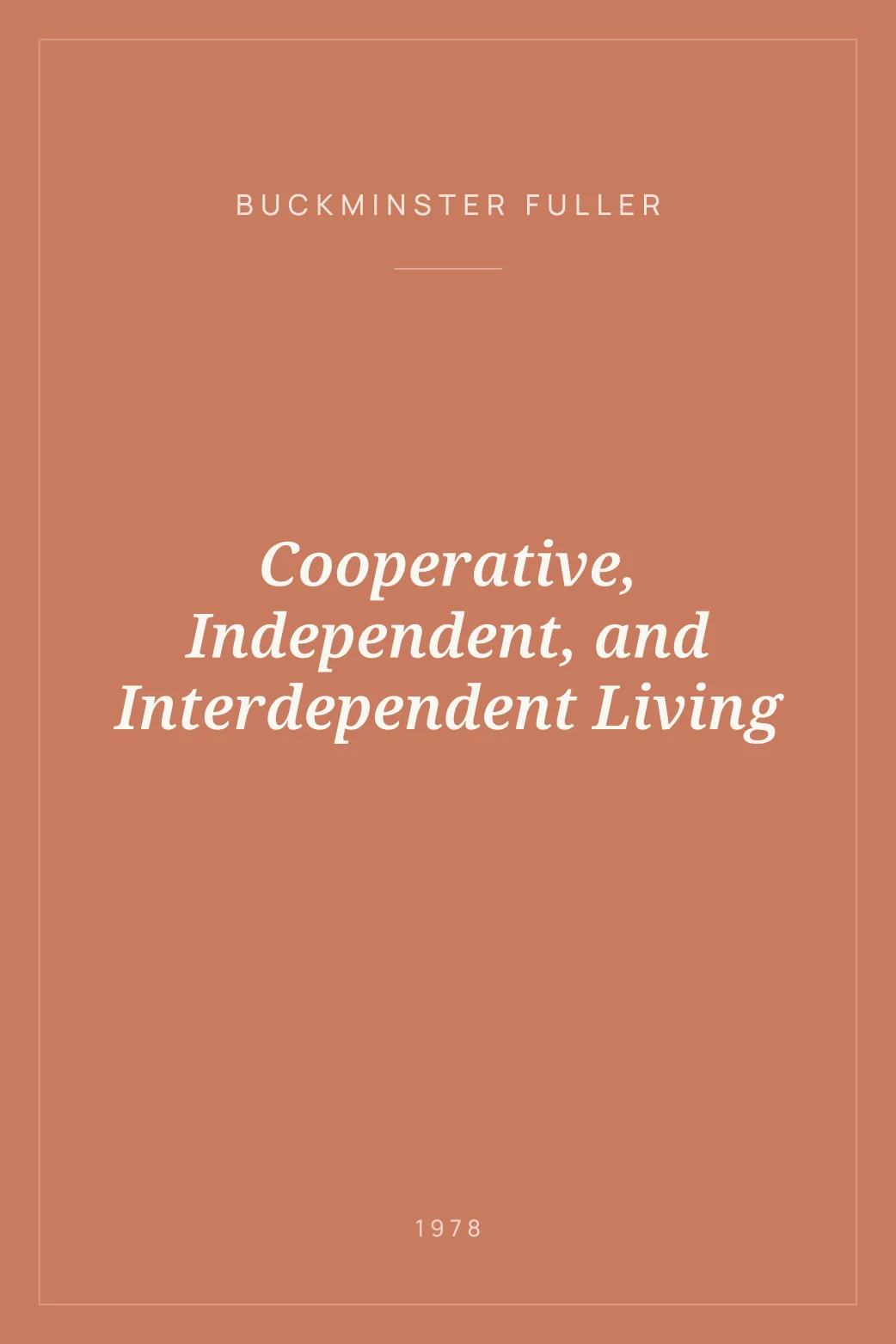 Portada de Cooperative, Independent, and Interdependent Living