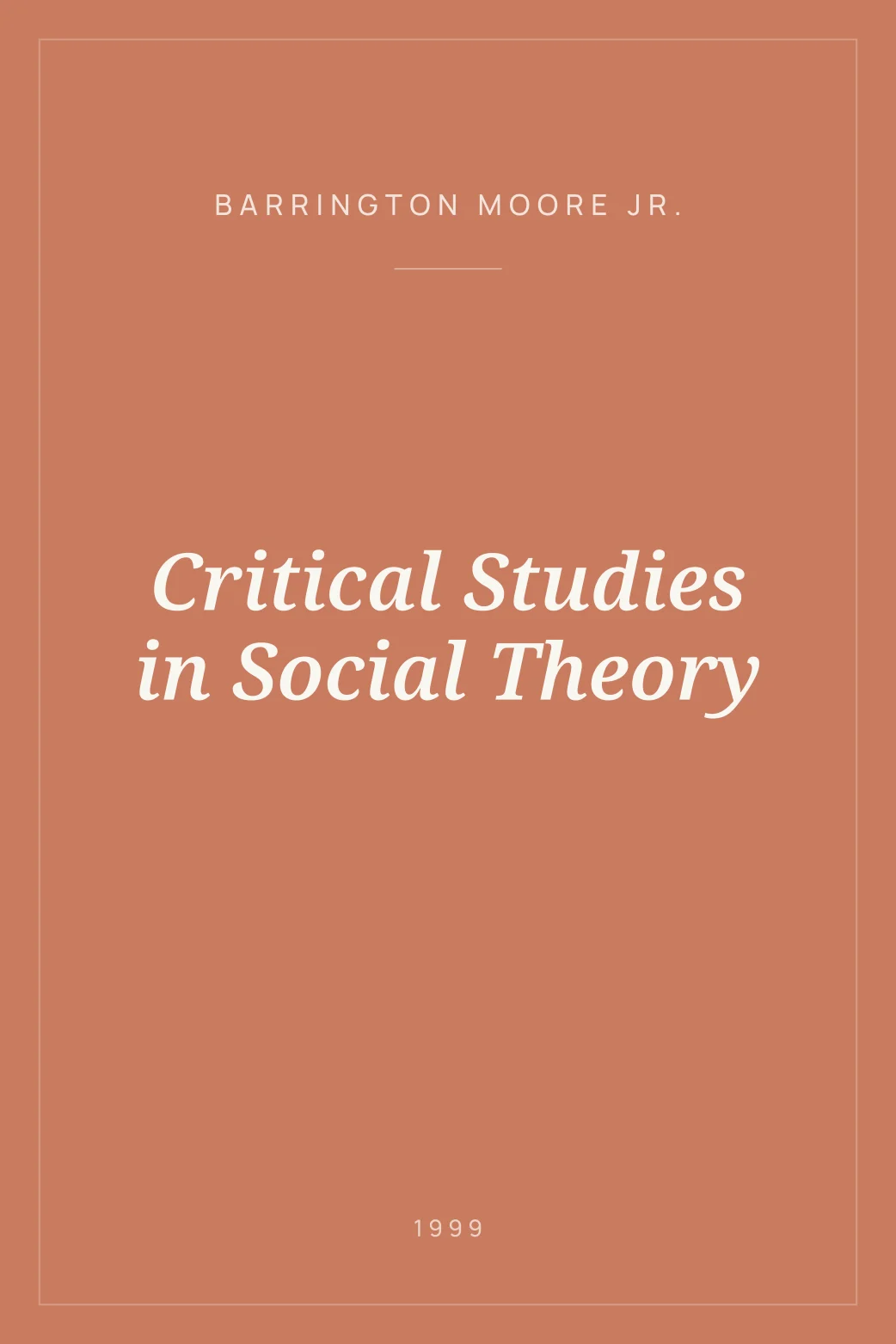 Portada de Critical Studies in Social Theory
