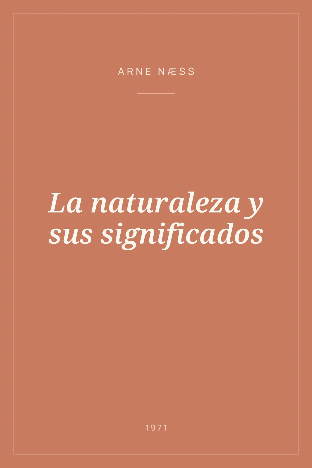 Portada de La naturaleza y sus significados