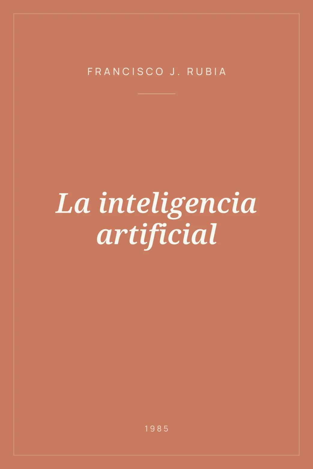 Portada de La inteligencia artificial