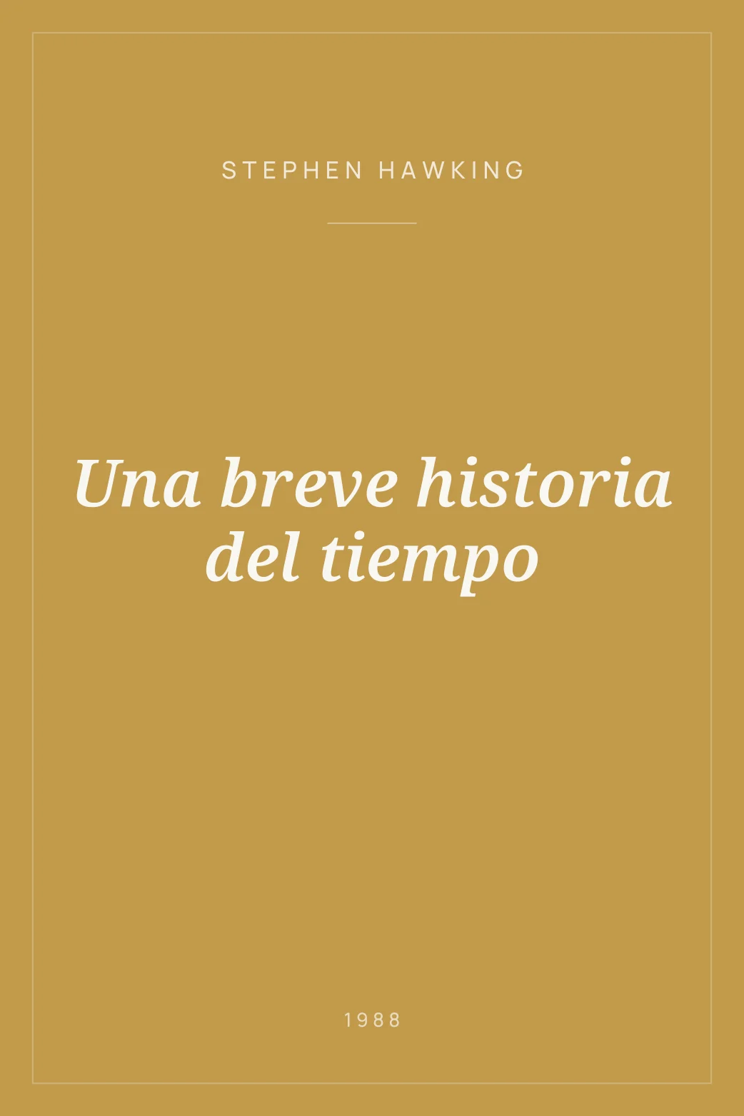 Portada de Una breve historia del tiempo