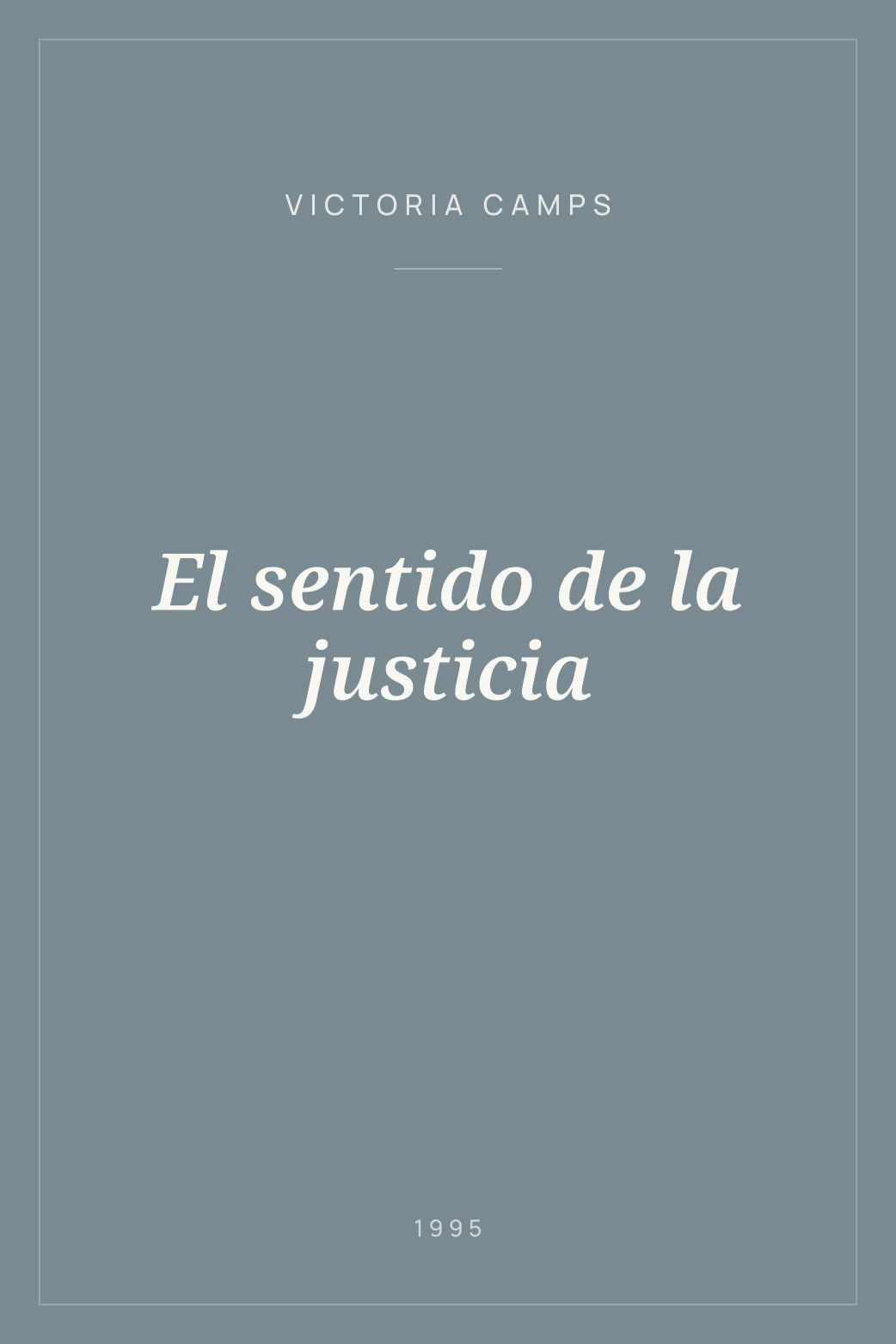 Portada de El sentido de la justicia