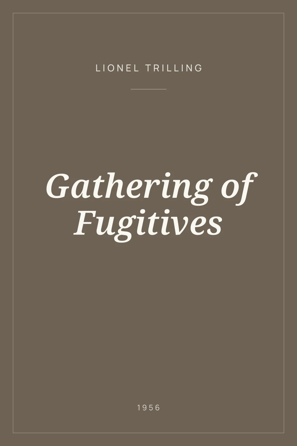 Portada de Gathering of Fugitives