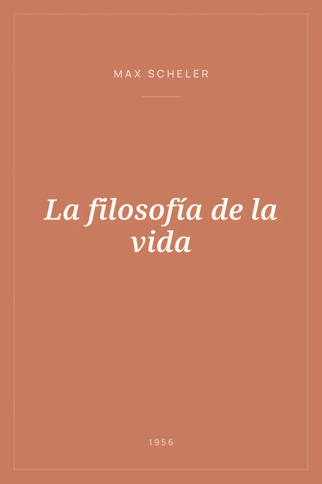 Portada de La filosofía de la vida