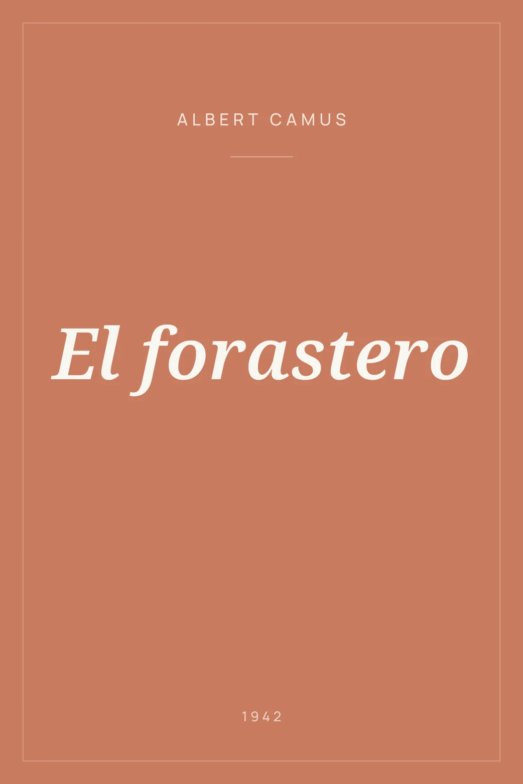 Portada de El forastero