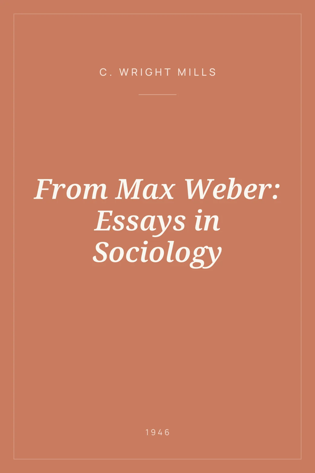 Portada de From Max Weber: Essays in Sociology