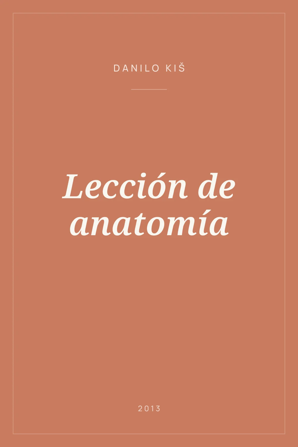Portada de Lección de anatomía