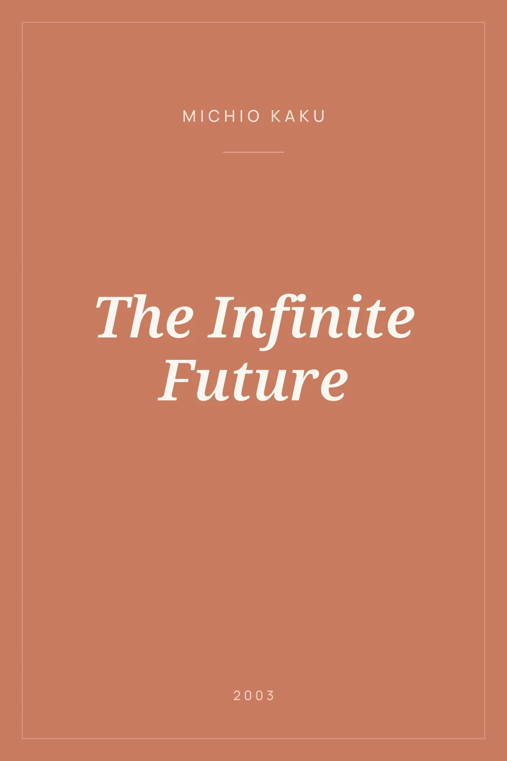 Portada de The Infinite Future
