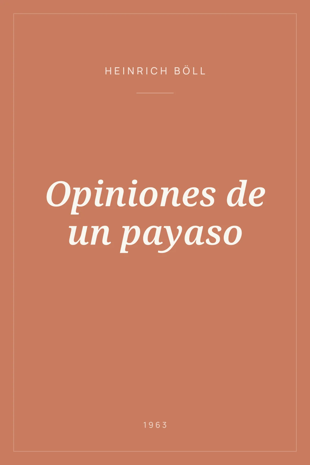 Portada de Opiniones de un payaso