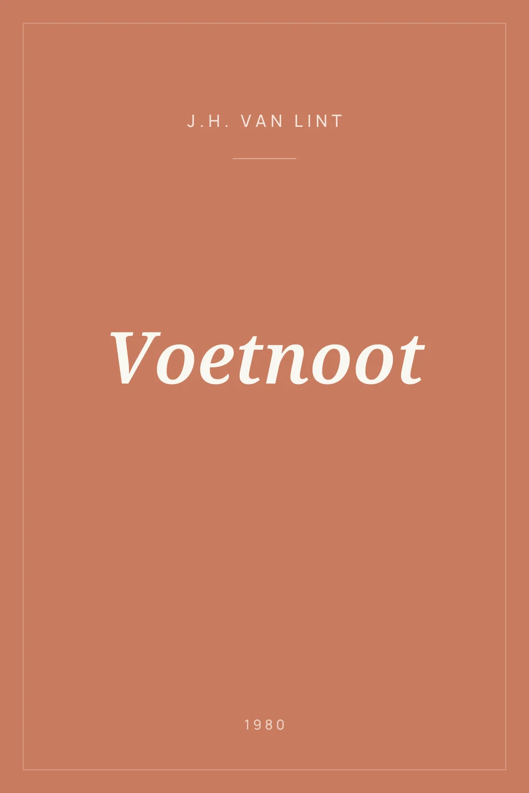 Portada de Voetnoot