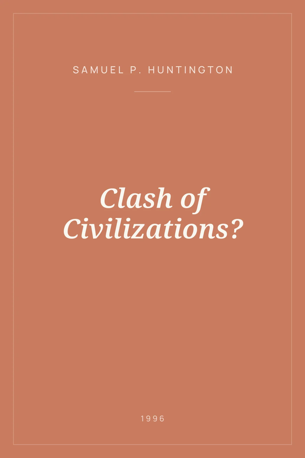 Portada de Clash of Civilizations?