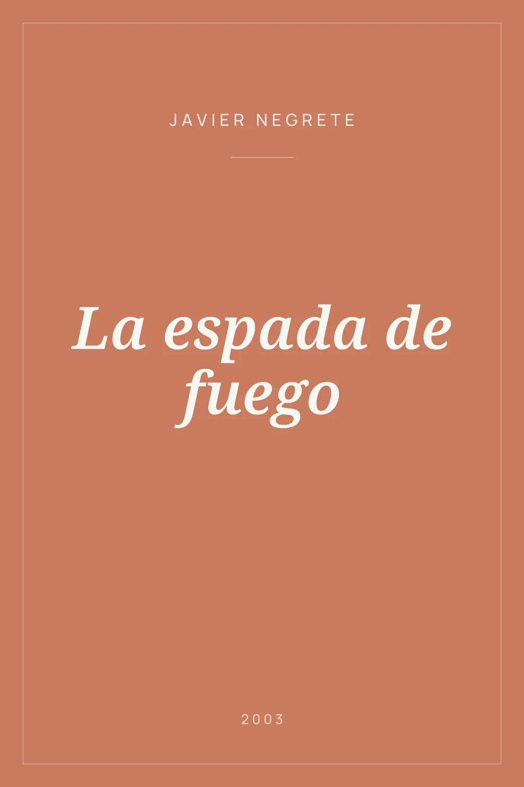 Portada de La espada de fuego
