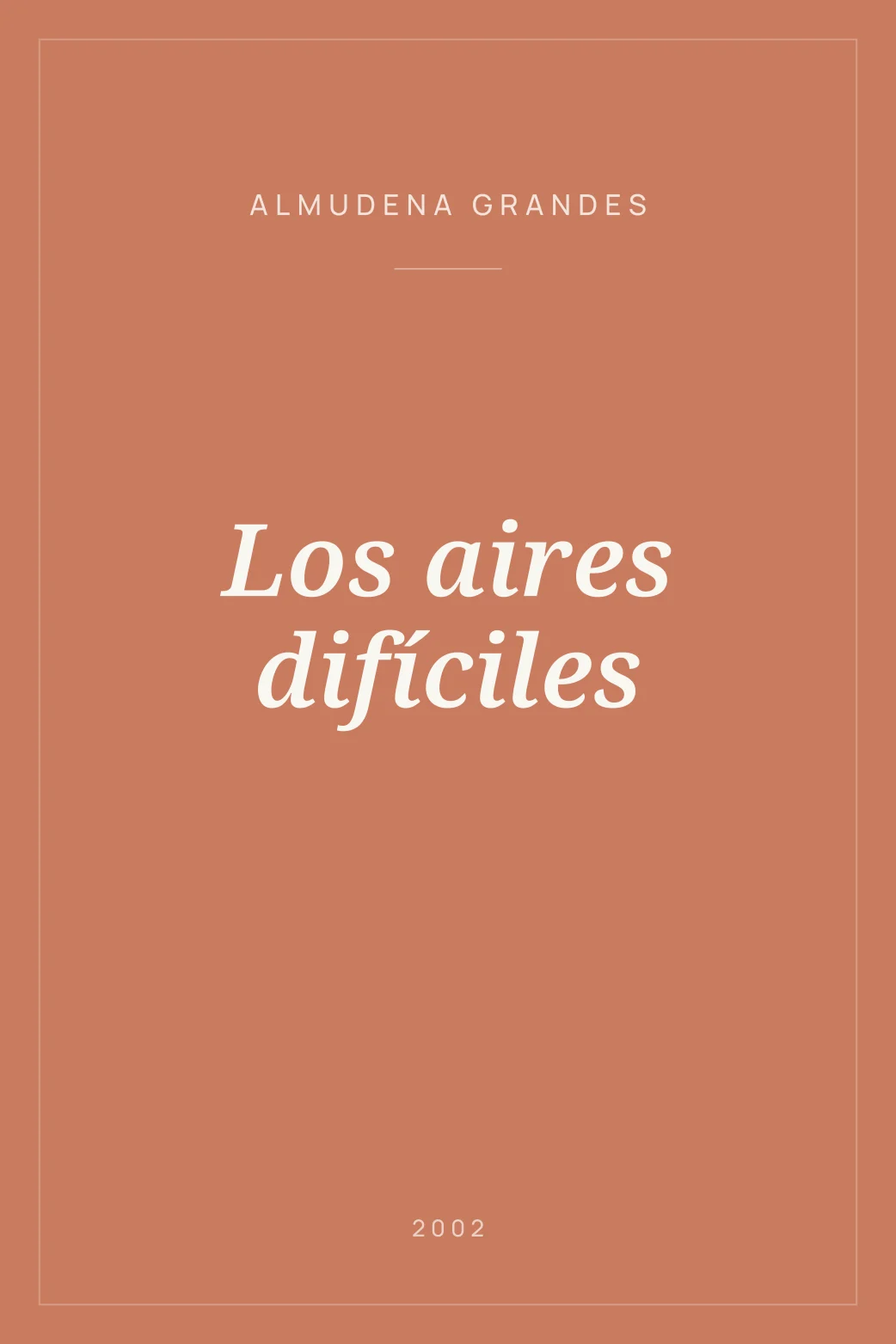 Portada de Los aires difíciles
