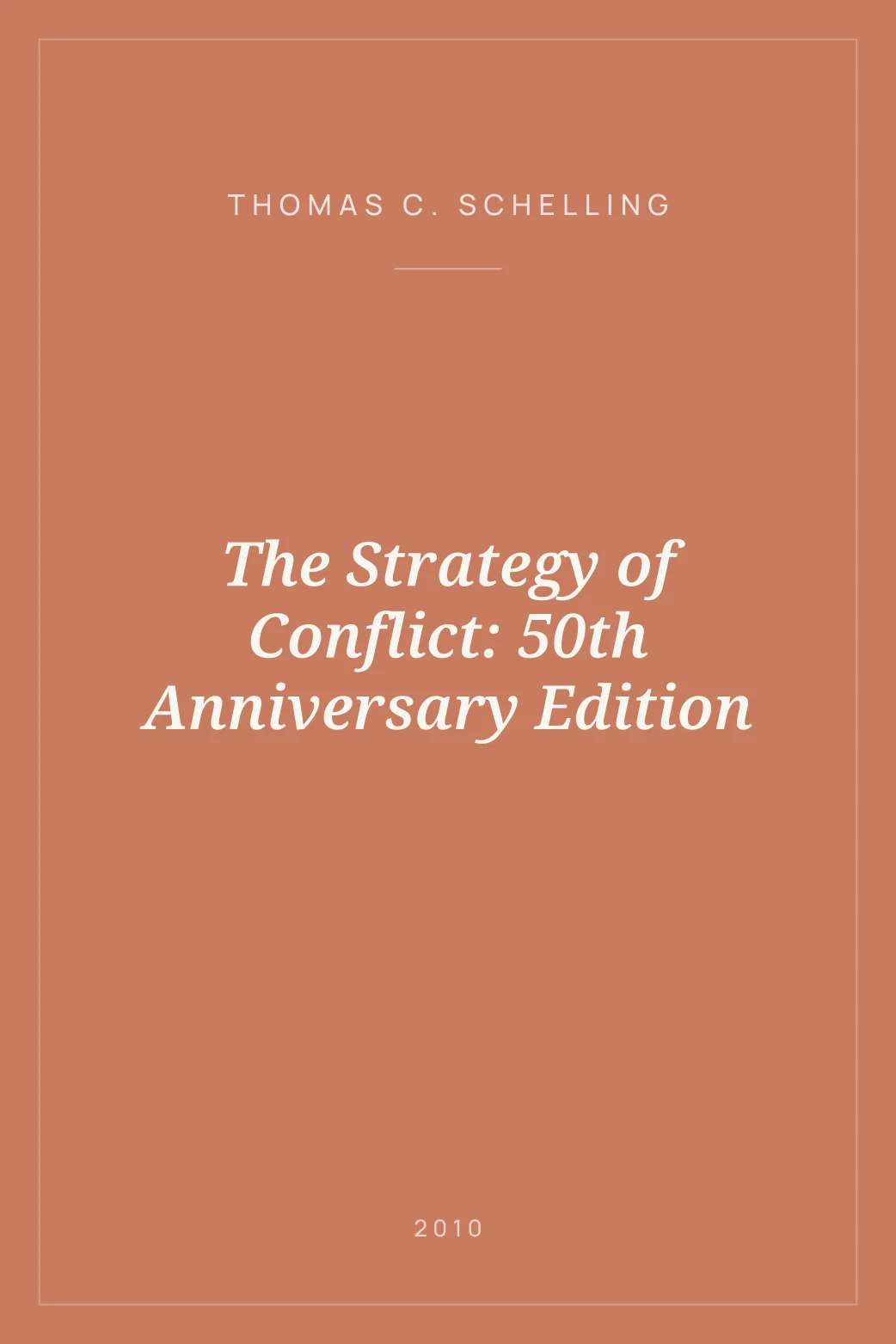 Portada de The Strategy of Conflict: 50th Anniversary Edition