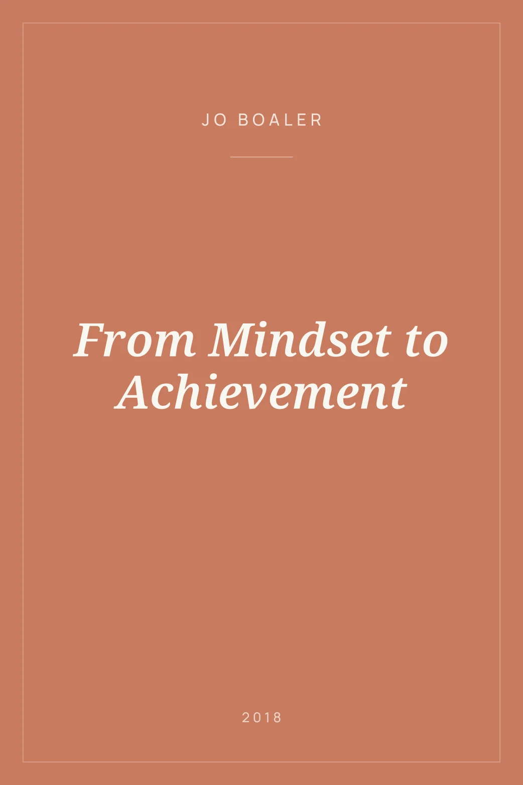 Portada de From Mindset to Achievement