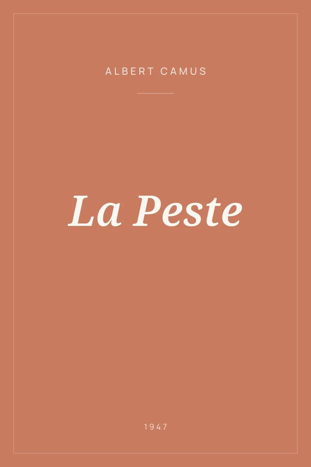 Portada de La Peste
