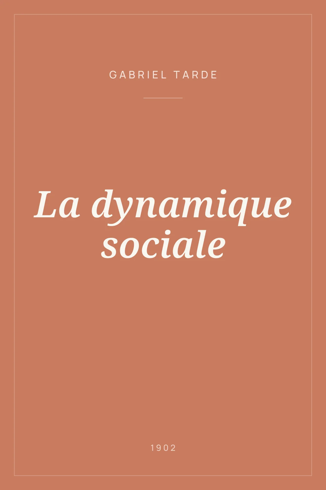 Portada de La dynamique sociale