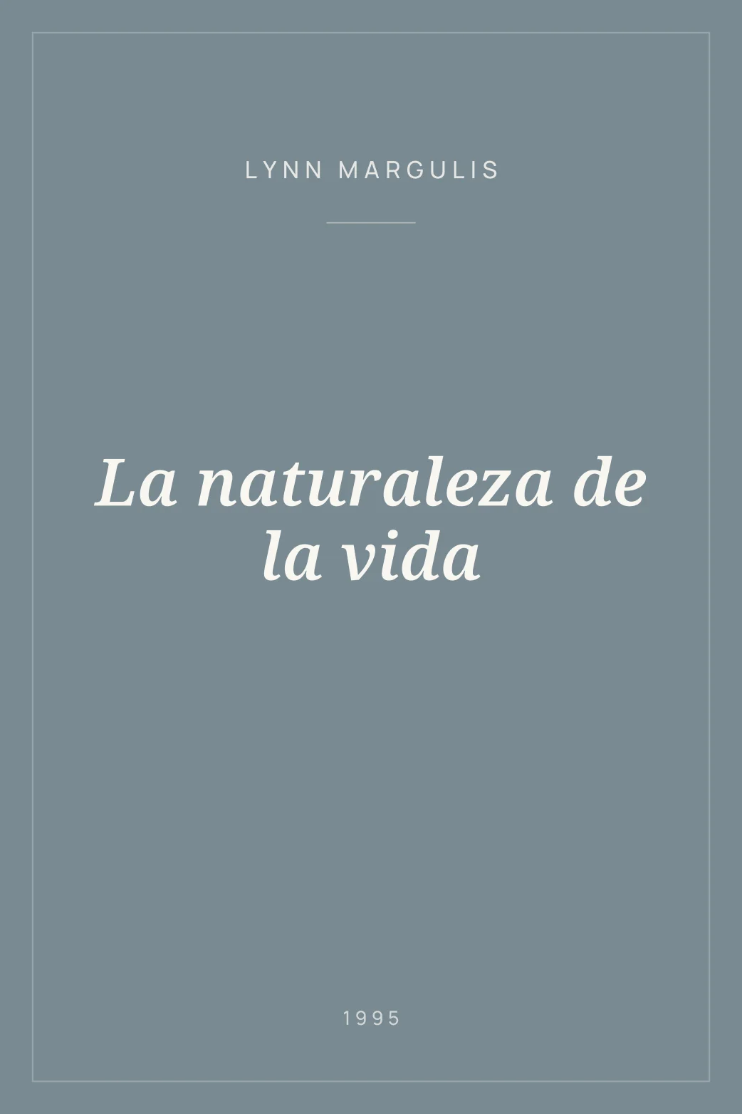 Portada de La naturaleza de la vida