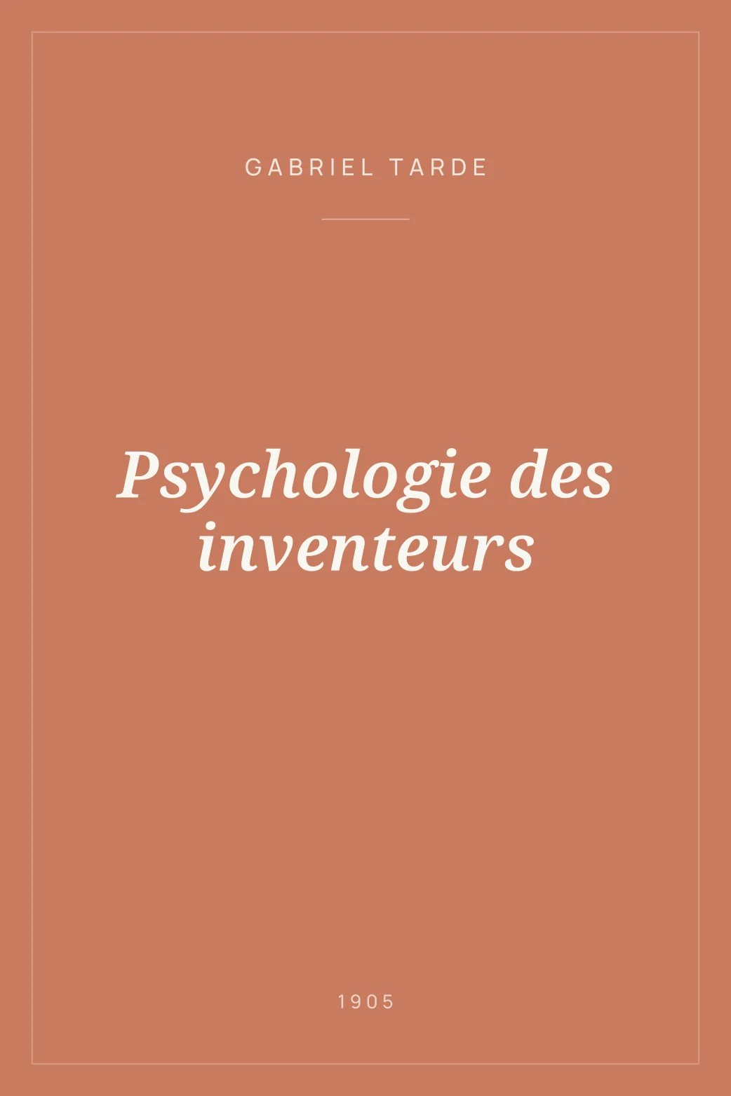 Portada de Psychologie des inventeurs