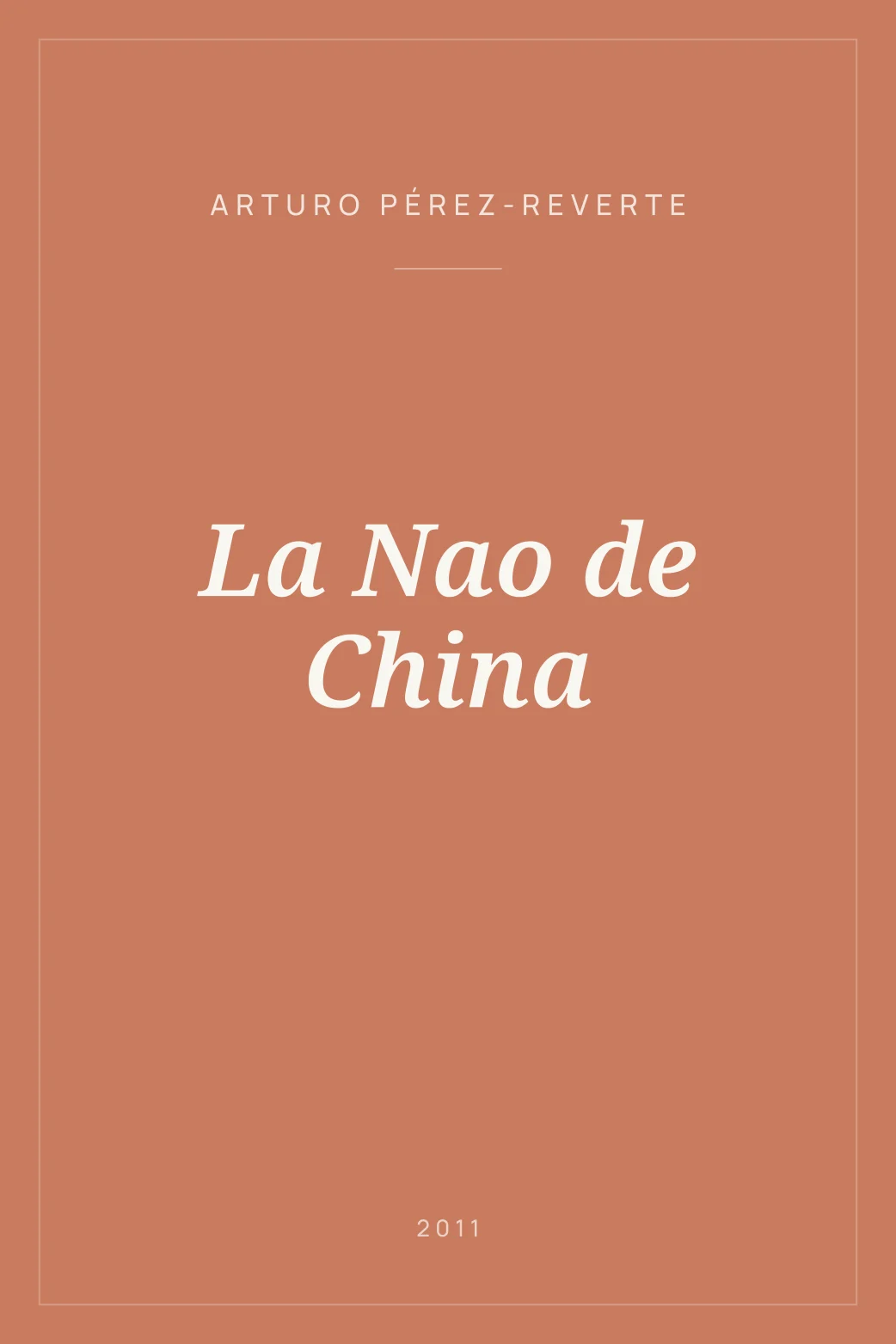 Portada de La Nao de China