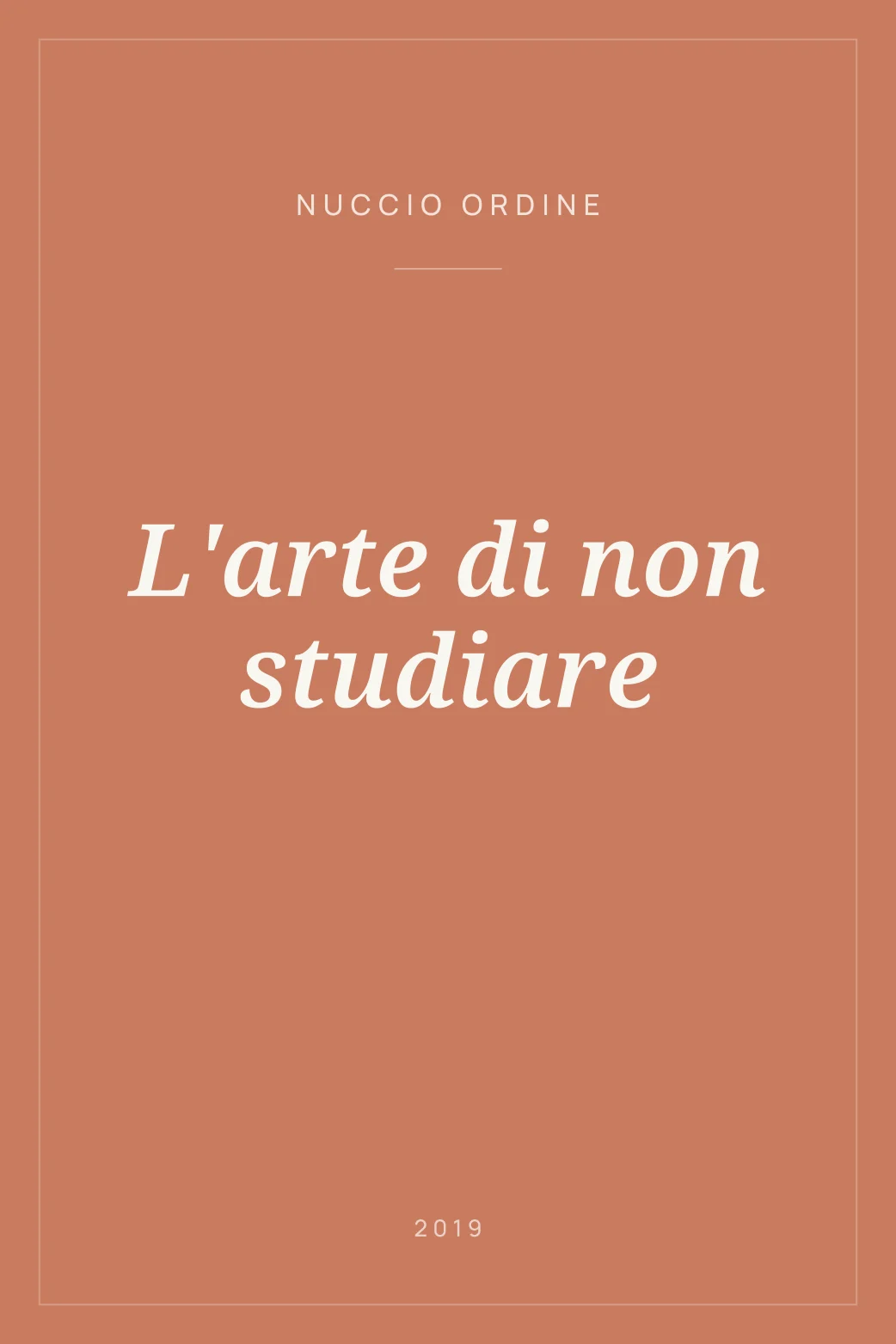 Portada de L'arte di non studiare