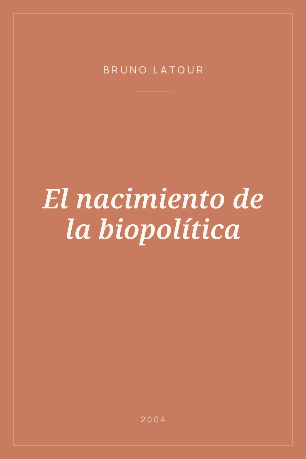 Portada de El nacimiento de la biopolítica