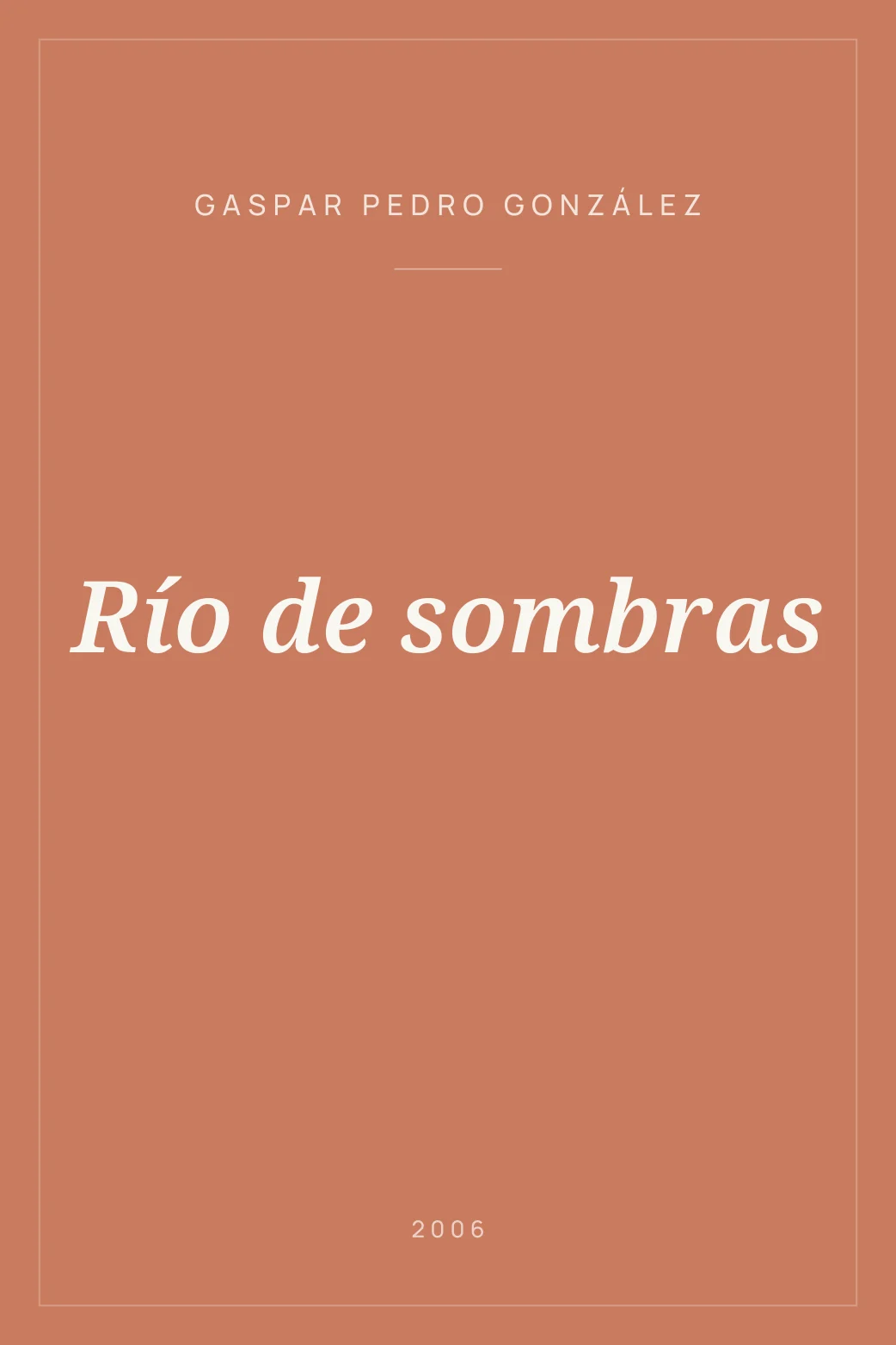 Portada de Río de sombras