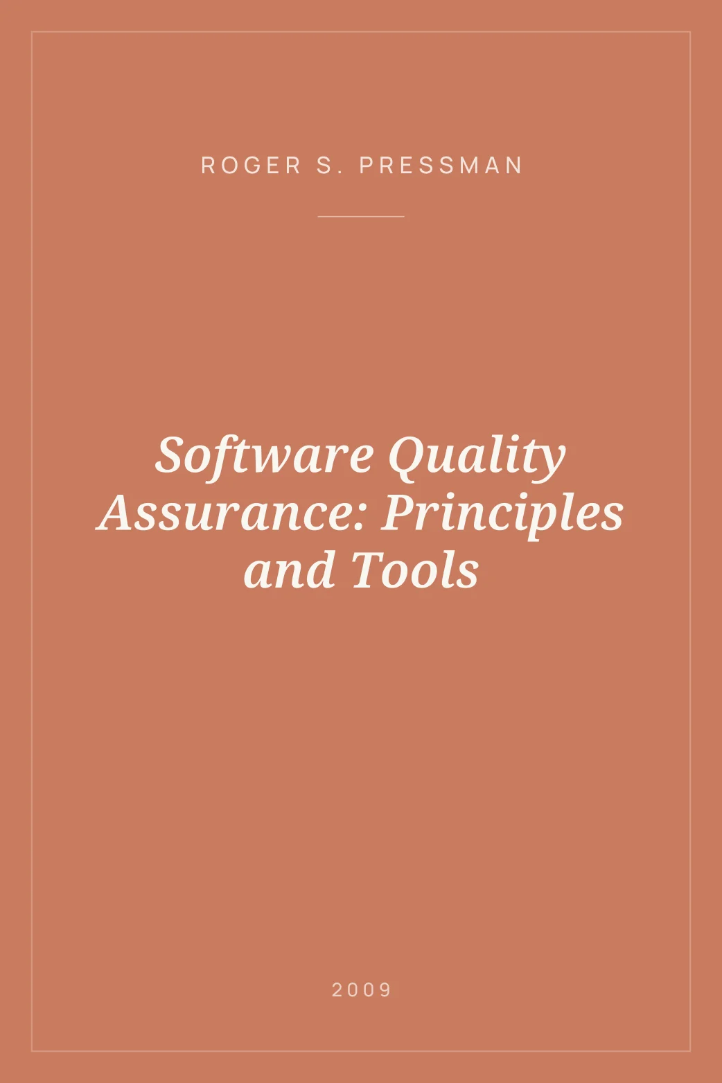Portada de Software Quality Assurance: Principles and Tools
