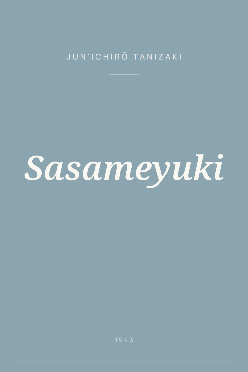 Portada de Sasameyuki