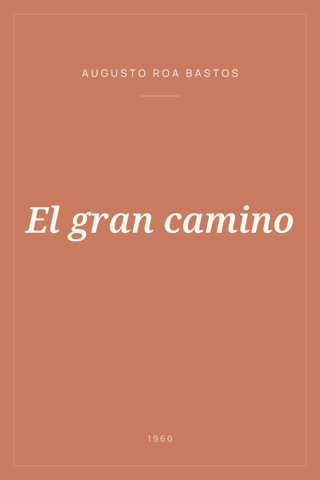 Portada de El gran camino