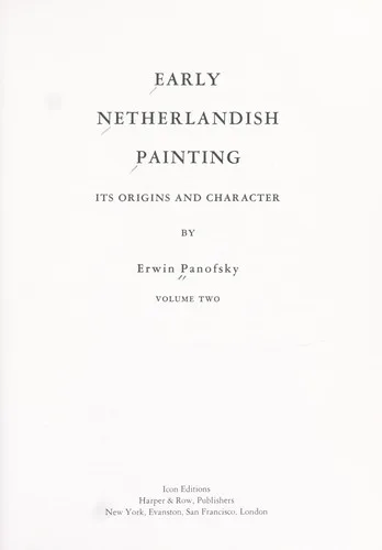 Portada de Early Netherlandish Painting: Its Origins and Character