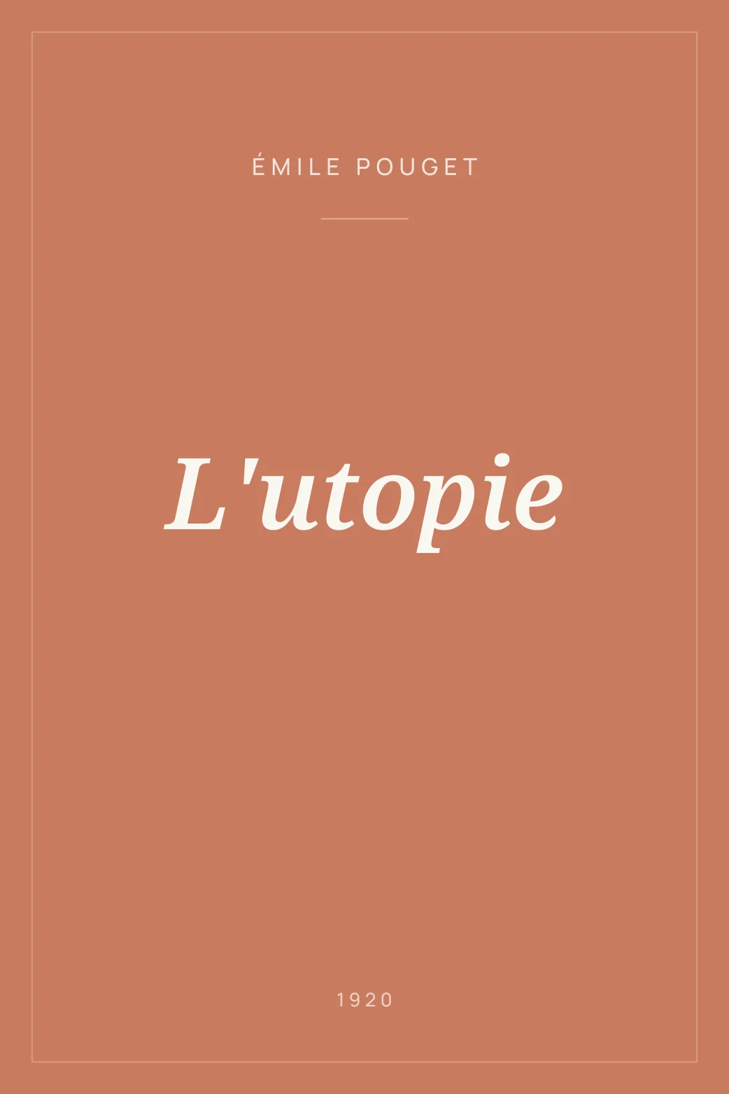 Portada de L'utopie