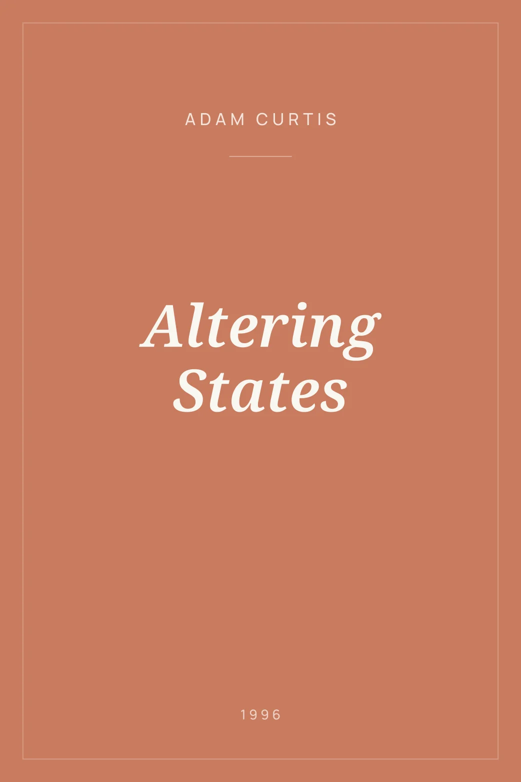 Portada de Altering States